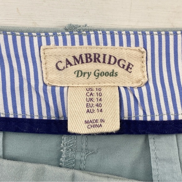 Cambridge Dry Goods Women's Light Blue Shell Embroidery Shorts Sz 10 - Picture 11 of 13